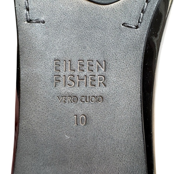 Eileen Fisher - Patent Leather Ballet Flats Black Size 10 - Picture 7 of 9